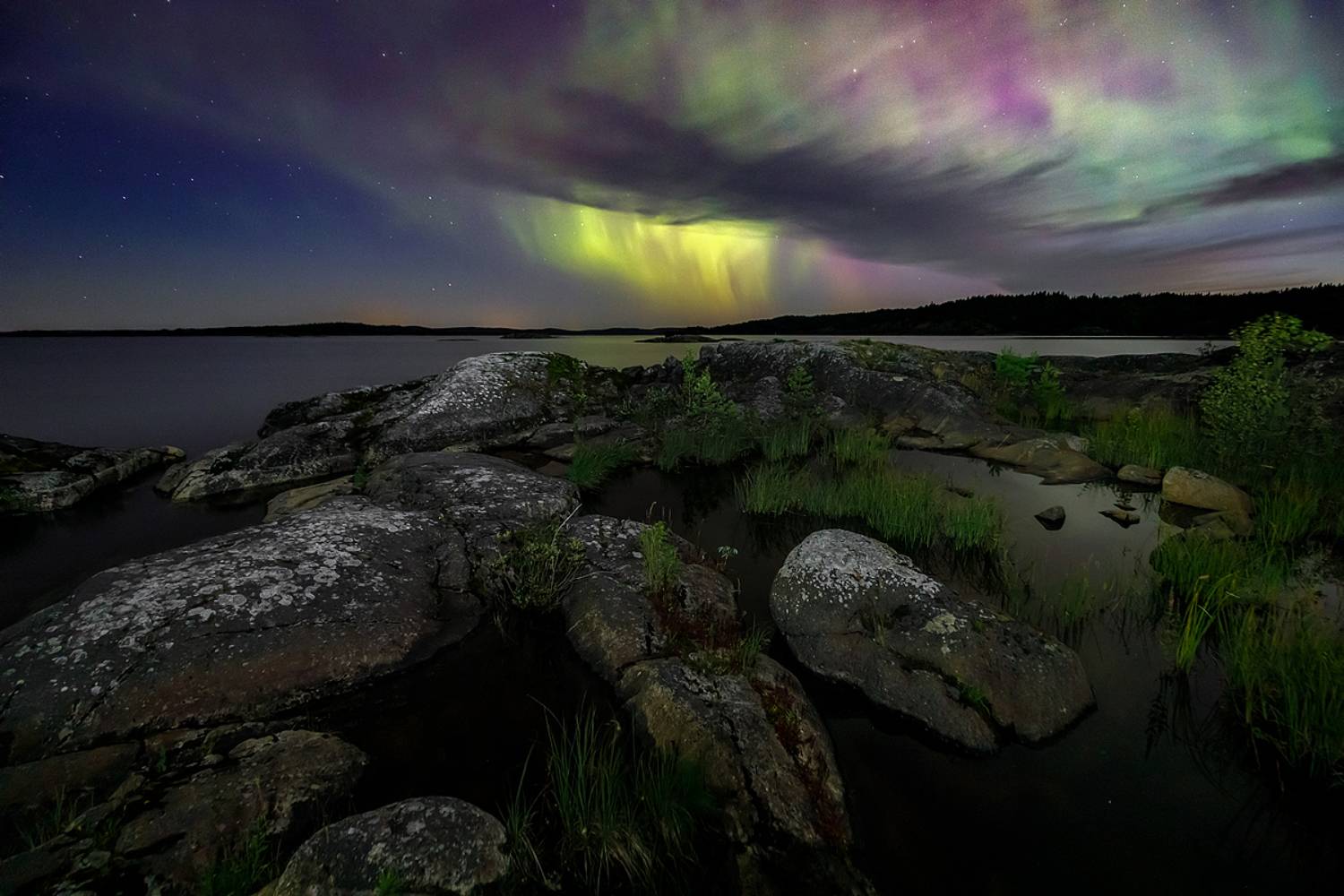северное сияние, полярное сияние, ладожские шхеры, карелия, ладога, северное приладожье, сортавала, русский север,северная природа, северный пейзаж, пейзажи карелии, фототуры по карелии, фототуры по ладоге, фототур на ладожские шхеры, Кирилл Уютнов