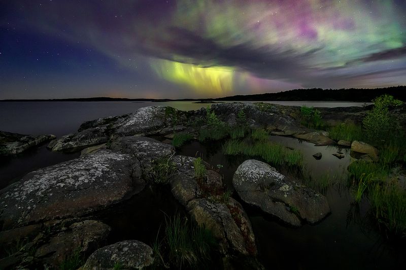северное сияние, полярное сияние, ладожские шхеры, карелия, ладога, северное приладожье, сортавала, русский север,северная природа, северный пейзаж, пейзажи карелии, фототуры по карелии, фототуры по ладоге, фототур на ладожские шхеры Ладожский кашалот фото превью