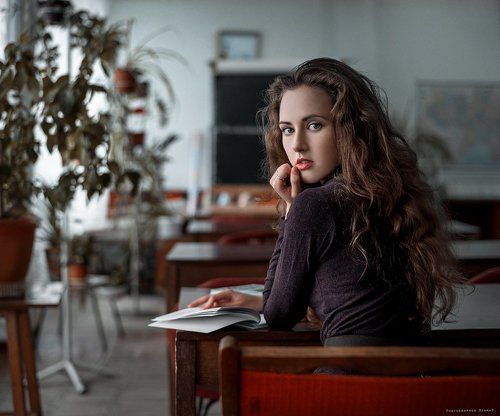 In the reading room
