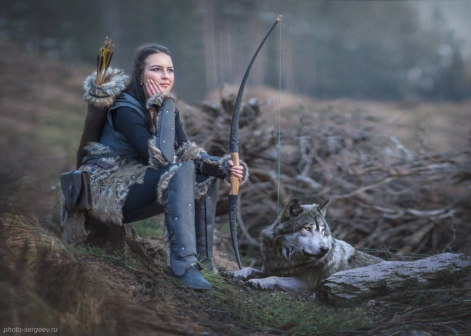 Девушка-воин, Пленэр, Стилизация, Фото-арт, Фэнтези, Александр Сергеев