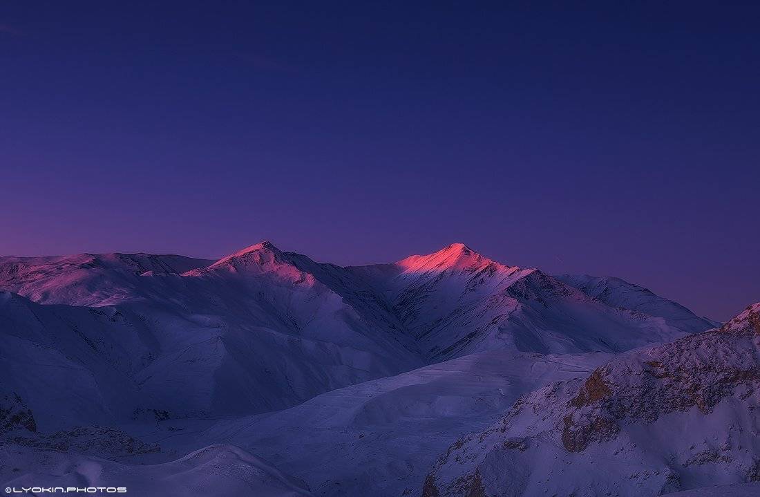 Азербайджан, Горы, Кавказ, Рассвет, Утро, Lyokin