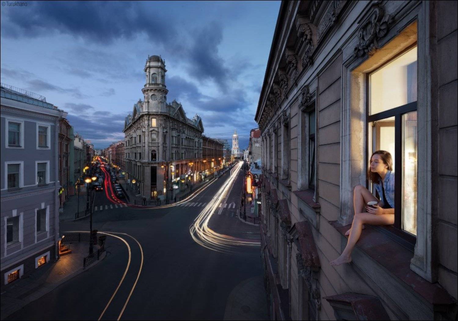 Вечер, Закат, Окно, Пять Углов, Санкт-петербург, Иван Турухано