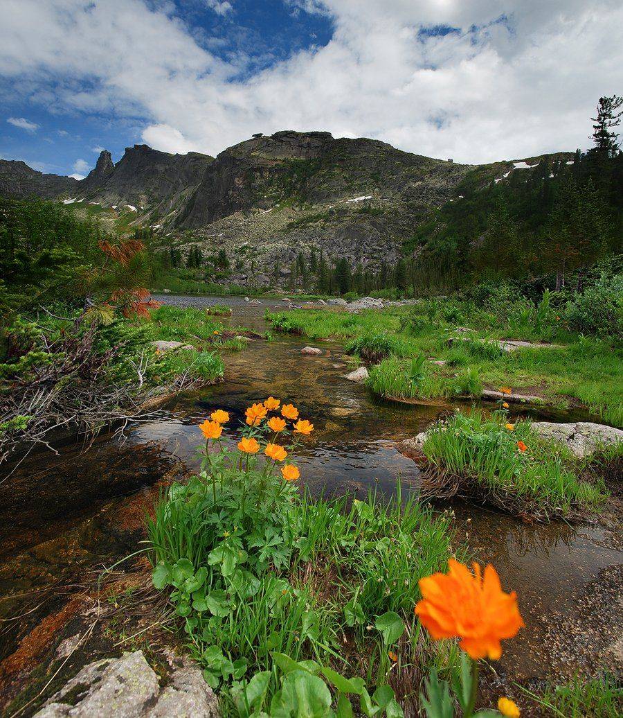 Висячий камень, Жарки, Западные саяны, Красноярский край, Купальницы, Озеро Радужное, Анатолий Иванов