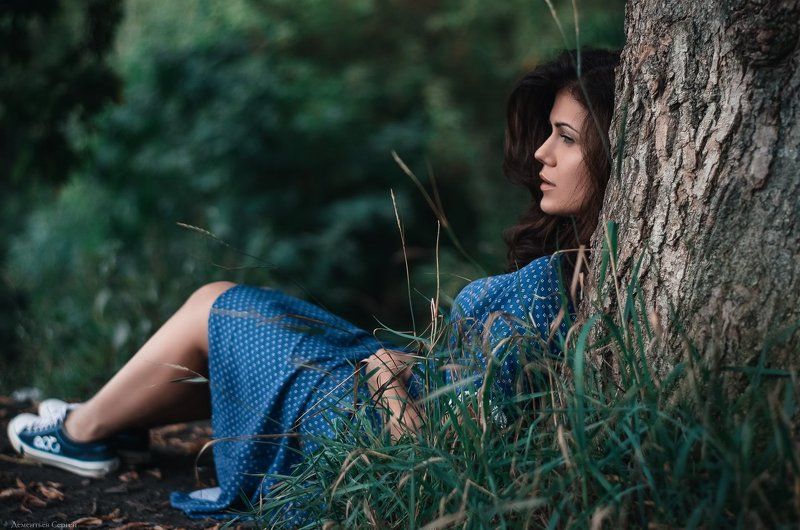 beautiful, girl, nikon, photo, photography, photoshop, portrait, sergeydementev, девушка, лес, настроение, поле, портрет девушки, сергей дементьев, смоленск Елена - лента в волосах фото превью