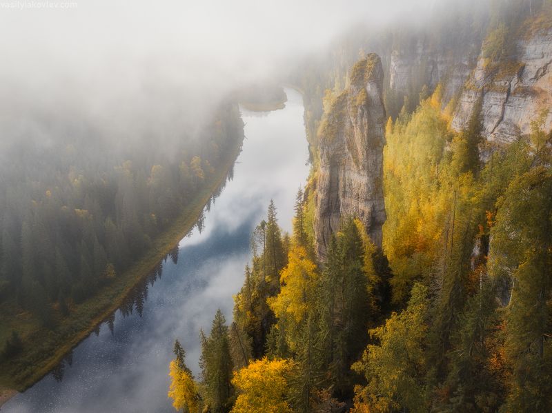 пермский край, фототур, яковлевфототур, урал, пермскийкрай, колчимский, помяненный, усьва, усьвинскиестолбы, каменныйгород, чердынь Утро на Усьве фото превью