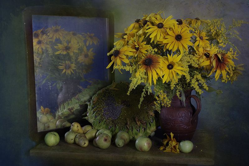 натюрморт, вера павлухина, цветы, лето, рудбекии Прохладный вечер лета. фото превью