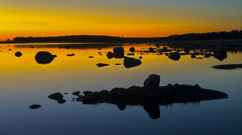 Закат на заливе фото превью