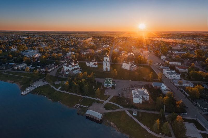 Закат в Каргополе фото превью