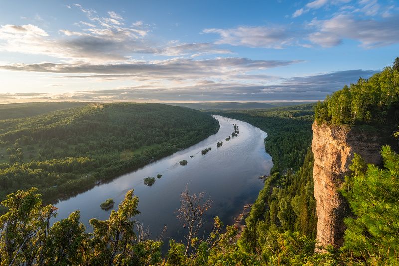 пермский край, пейзаж, закат, красота природы, горы, лето, облака, природа, дикая природа, вишера, лес, полюд, ветлан Вишера с Ветлана фото превью
