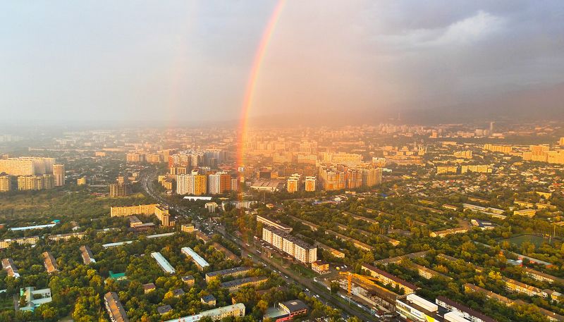 шаварёв, стрит, город, алматы, репортаж, пейзаж, алматы, Летний дождь. фото превью