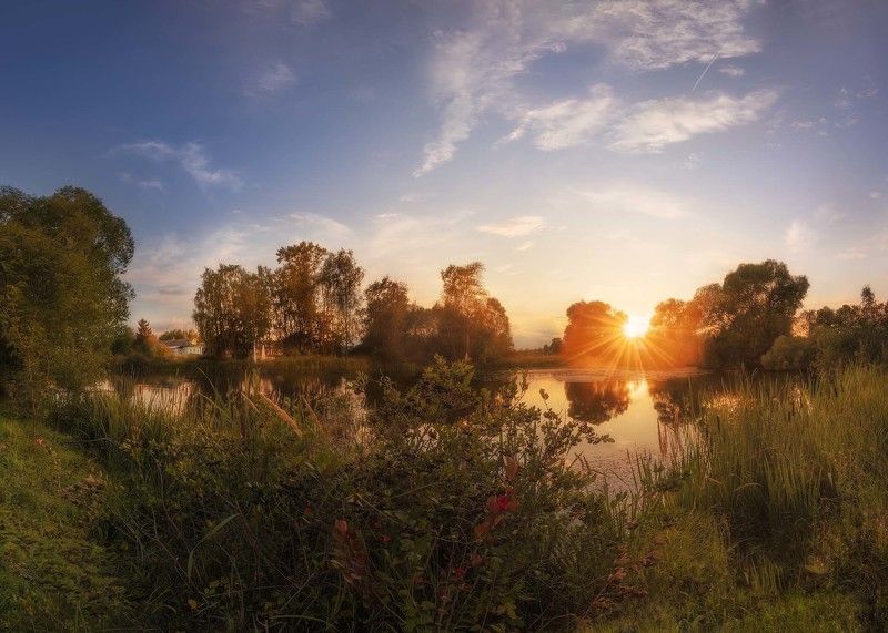 Деревенский вечер фото превью