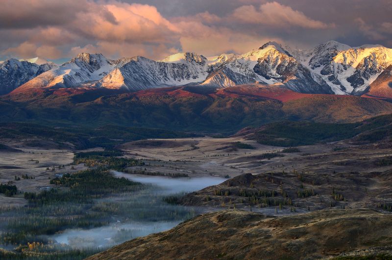 алтай, чуя, горный алтай, курай Утро в Курайской степи фото превью