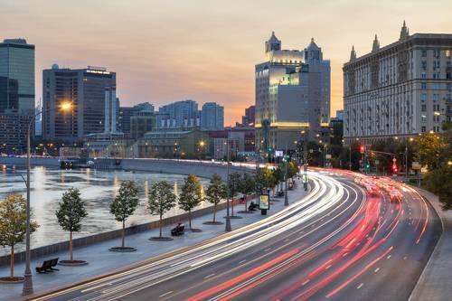 Краснопресненская набережная. Москва. Россия.