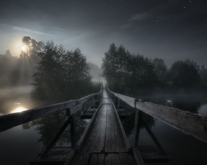 Восхождение полной луны фото превью