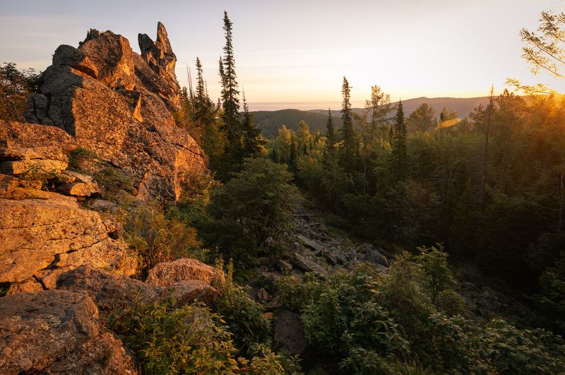 Красноярские Столбы Луч солнца золотого фото превью