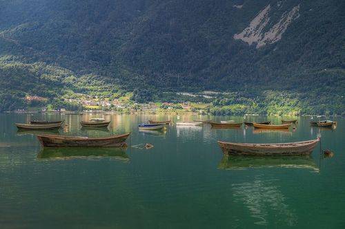 Lago di santa Croce (Belluno Italy)