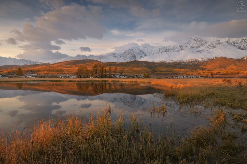 алтай, фототур по алтаю, осень, горы, горный алтай, республика алтай, джангысколь, ештыкель Рассвет на озере фото превью