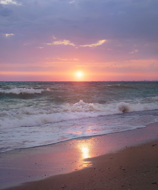 лето, закат, крым, черное море, море, шторм Море волнуется раз фото превью
