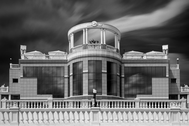 город, архитектура, графика, чб, черно-белое, парк, набережная, красноярск, сибирь, выдержка, отражения *** фото превью