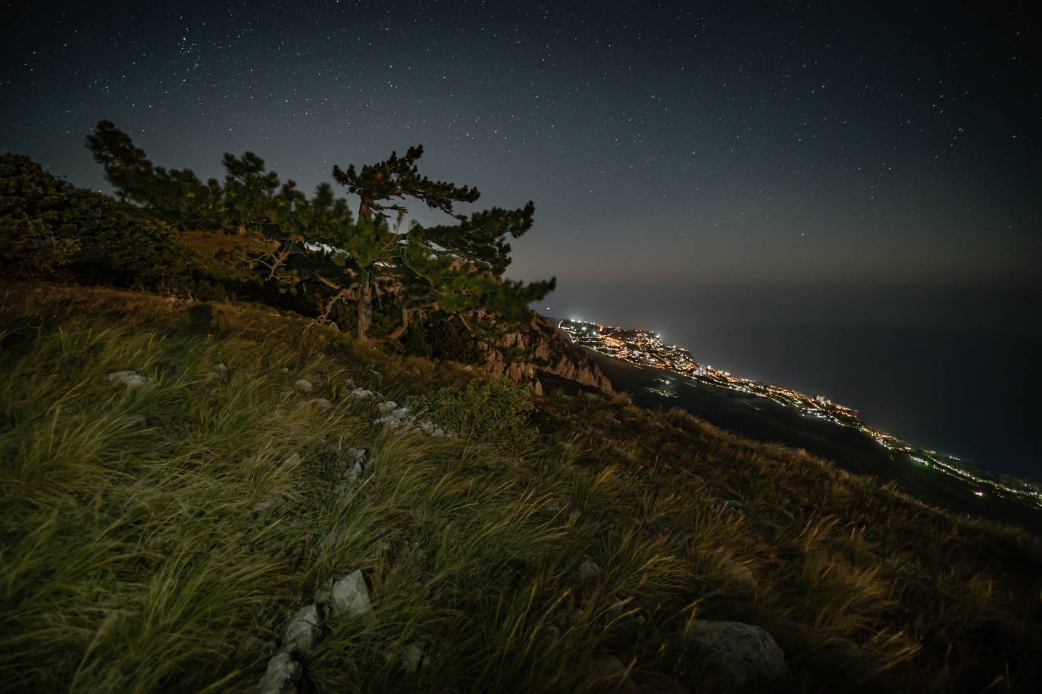 Россия, Крым, Ялта, Алупка, плато Ай-Петри, звёздное небо, Аи-Петри, , Юрий Гаврилов