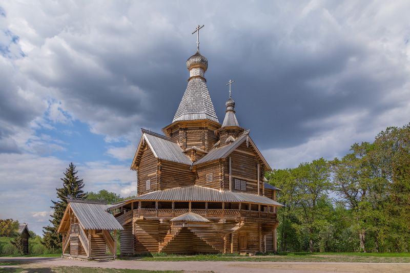 Природа, храм, небо Май. Великий Новгород фото превью