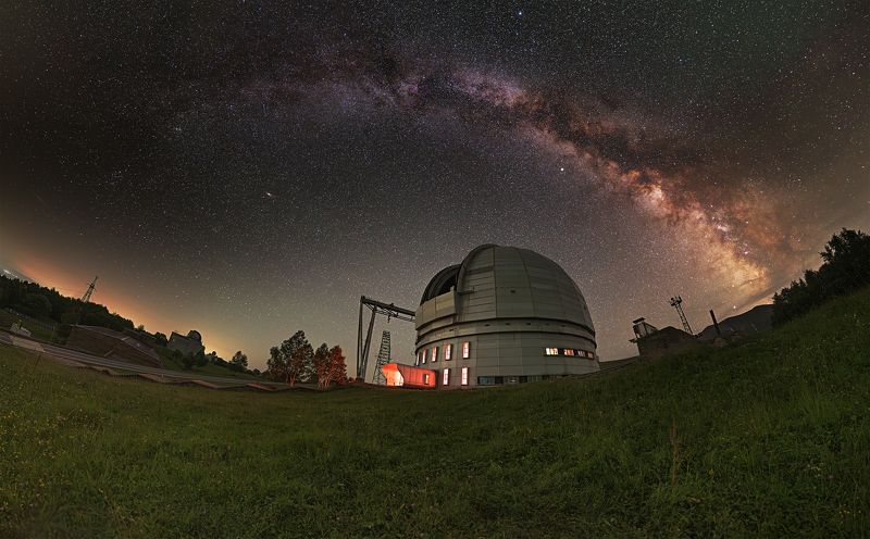 обсерватория, бта, млечный путь, ночное небо, звезды, астрономия, астрофотография, астрофото, night sky, milky way, observatory, astrophoto БТА фото превью