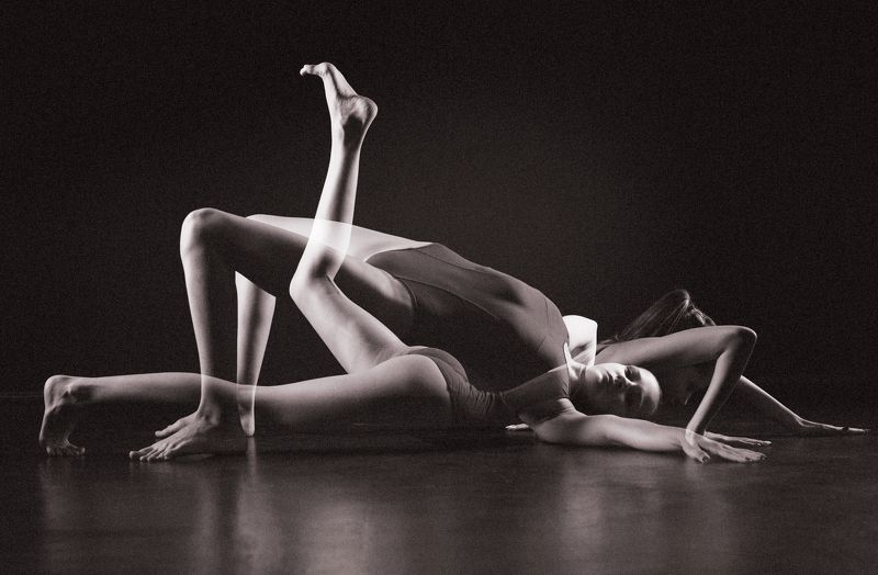 мультиэкспозиция, чб, монохром  фото превью