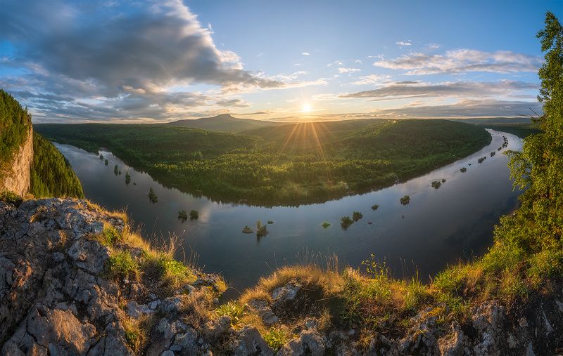 пермский край, пейзаж, закат, красота природы, горы, лето, облака, природа, дикая природа, вишера, лес, полюд, ветлан Полюд, Ветлан и Вишера фото превью