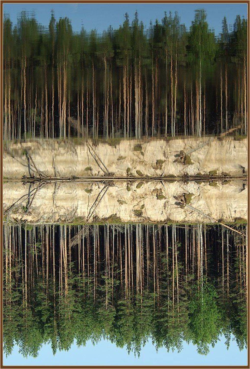 зеркало,лес,река, Солодухин Виктор