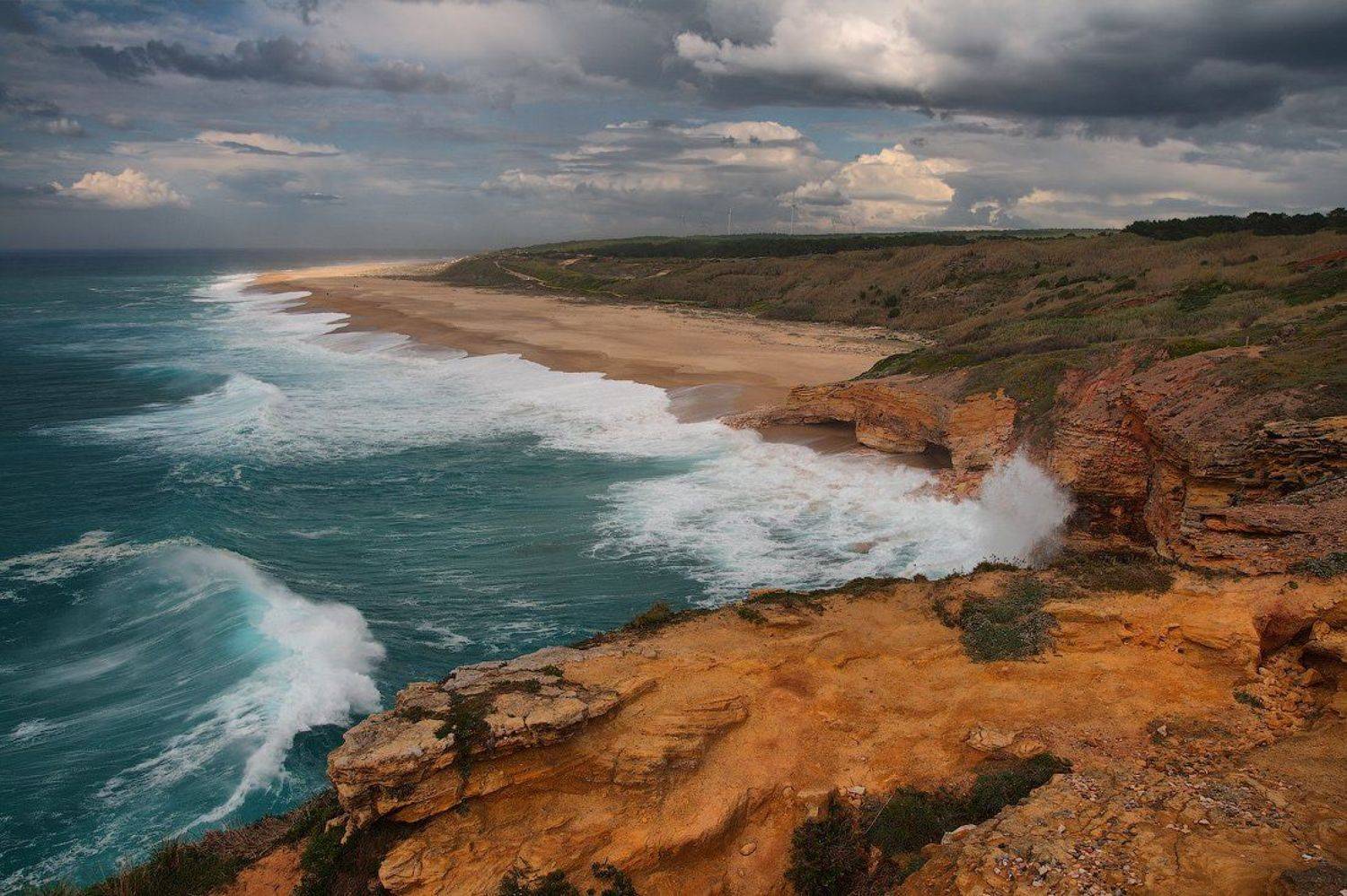 portugal, nazare, atlantic, ocean, oxygen77