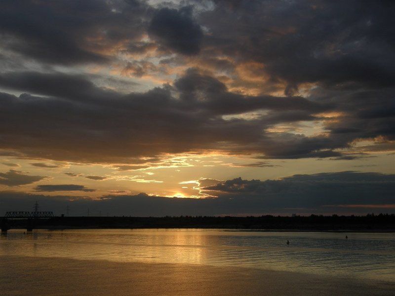 рассвет, лето, река Рассвет фото превью