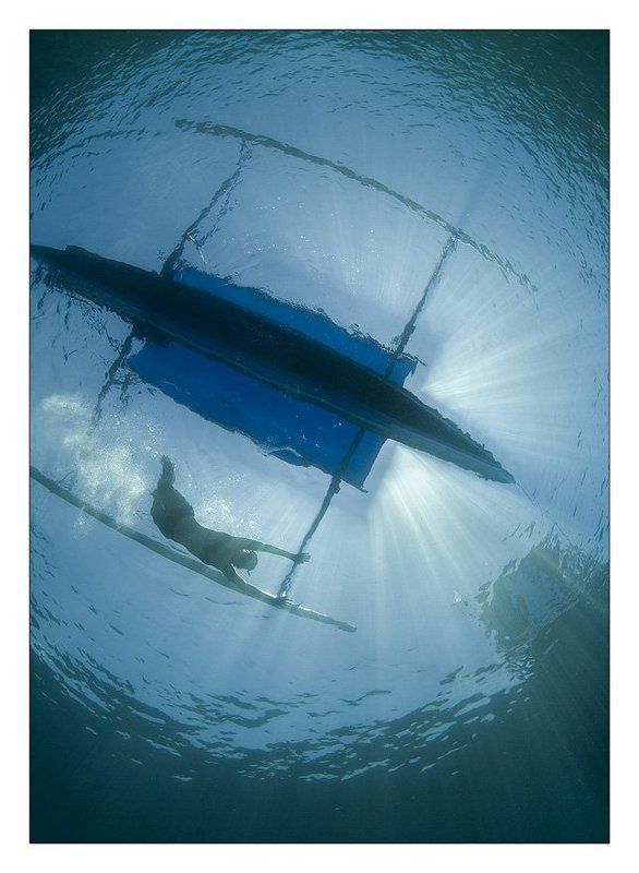 индонезия, сулавеси, бунакен, лодка, девушка, фридайвер Гимнаст фото превью