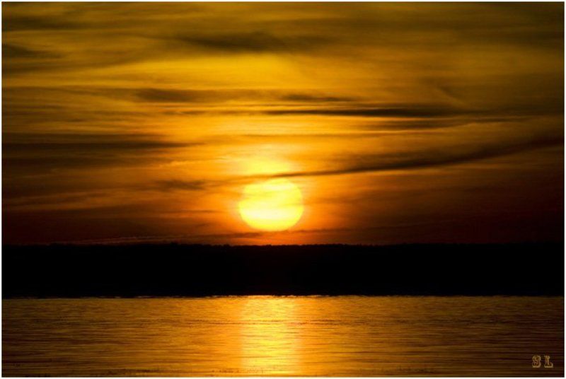 закат Золото осени фото превью