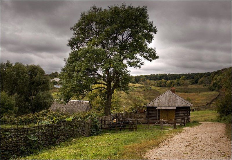 пейзаж Домик в деревне фото превью
