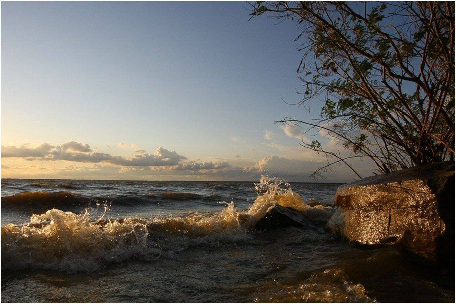 днепр, река, волны, закат, Игорь Шевченко