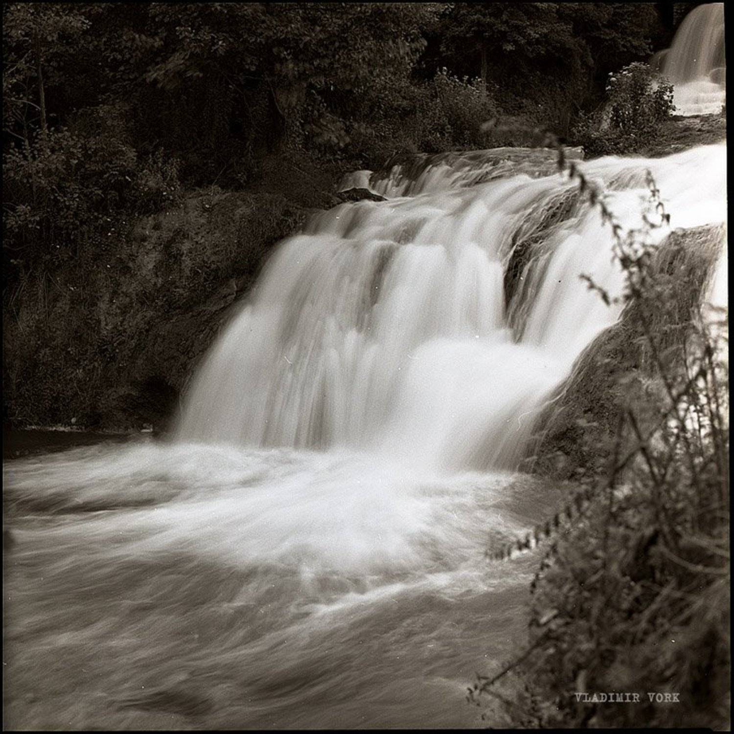 6x6, Art, b&w, black & white, Landscape, m-format, medium, Vladimirvork, вода, водопад, красноград, Vladimir Vork