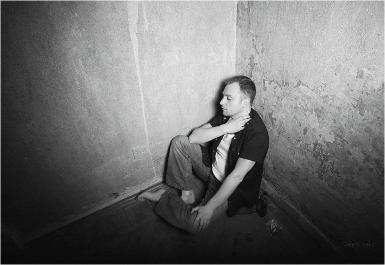 в, углу, in, the, corner, тени, мужчина, мысли, Darn Cat