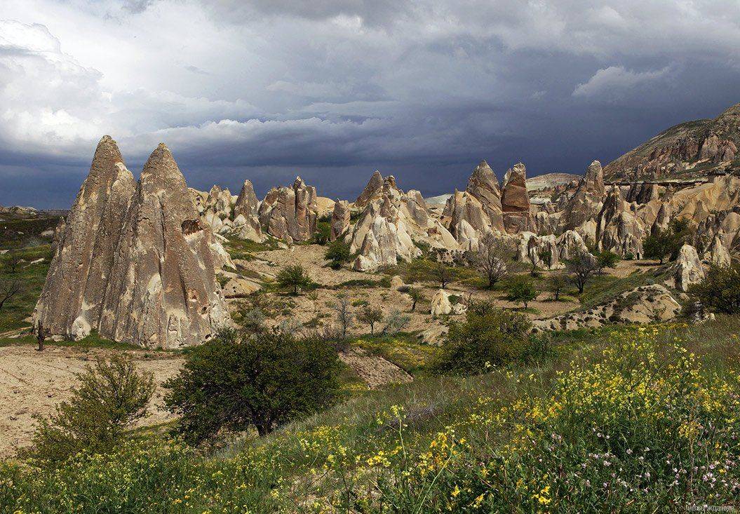 горы, турция, каппадокия, останцы, Иван Жданов