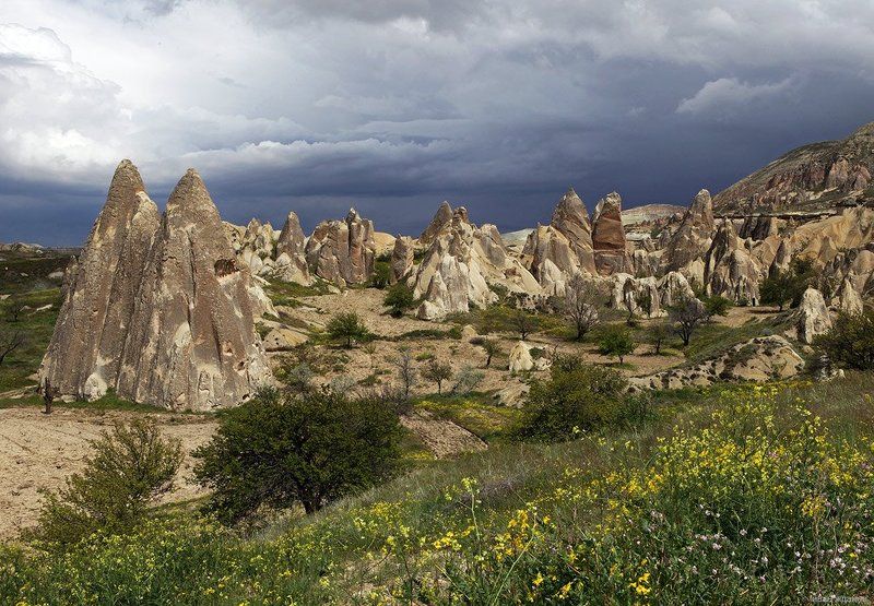 горы, турция, каппадокия, останцы Останцы фото превью