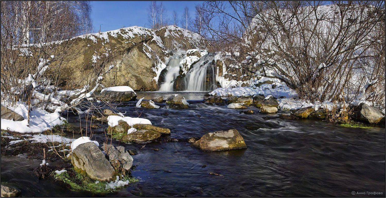 нсо, водопад, белово, осень, аня графова, Аня Графова