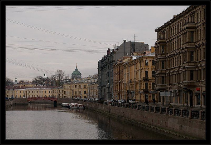 петербург, центр, мойка, мост, красный, ноябрь, осень Пасмурная осенняя зарисовка о Красном мосте фото превью