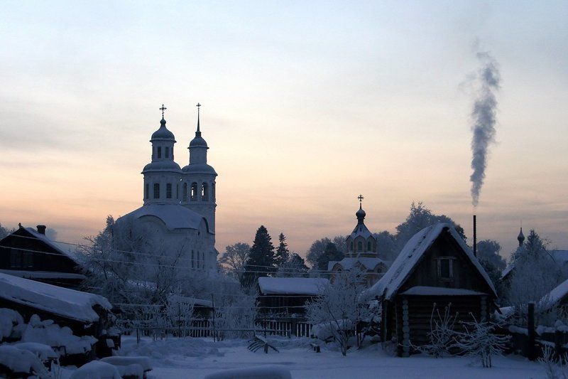 зима Вечерняя фото превью