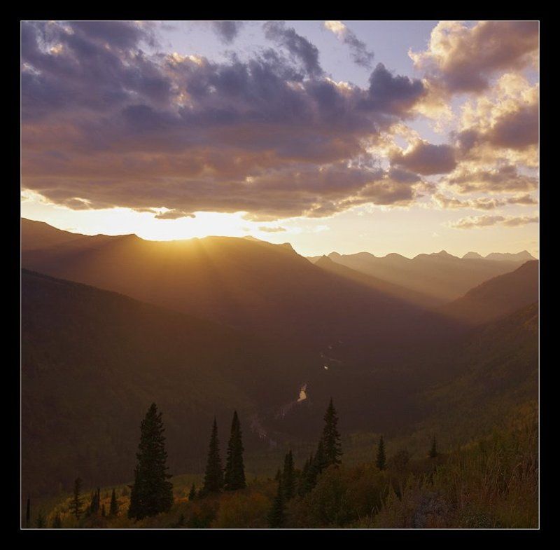 Sunset In the Rocky Mountains фото превью
