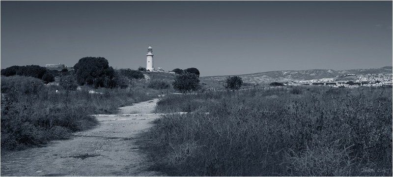 кипр, пафос, дорога, маяк, природа Дорога к маяку... фото превью