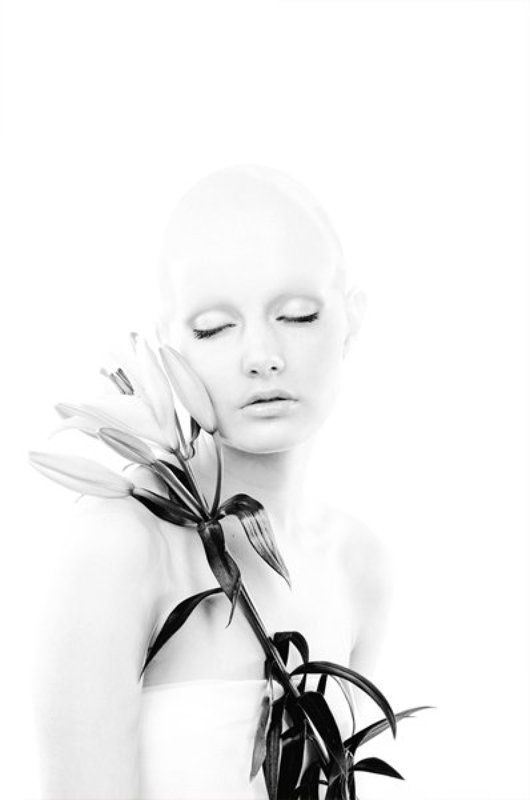 девушка,цветок не живые фото превью