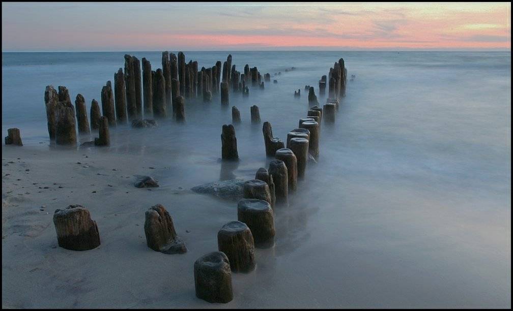 балтика, закат, море, Лодочник