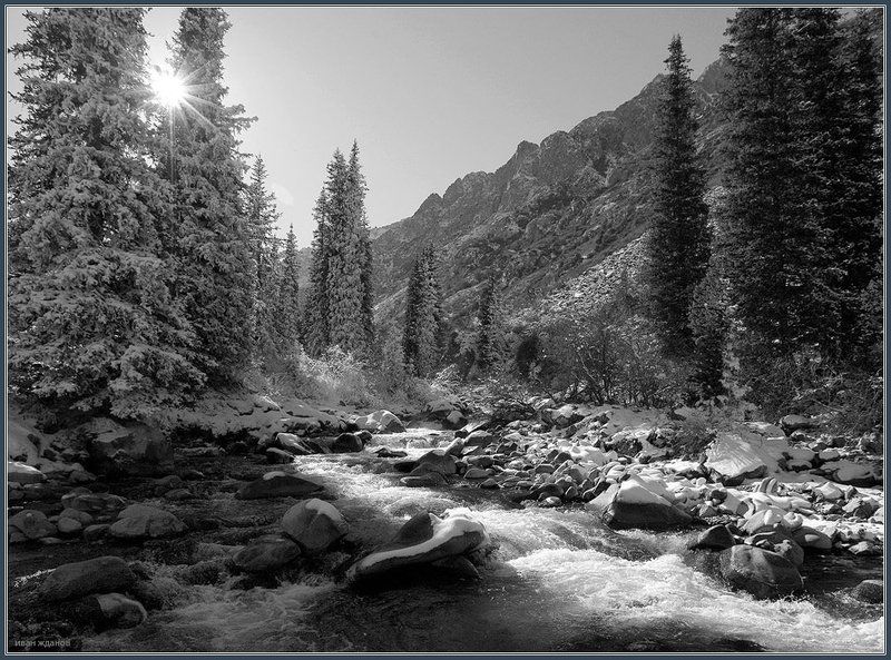 тянь-шань, ала-арча, горы, киргизия Ура!!! Зима пришла!!! фото превью