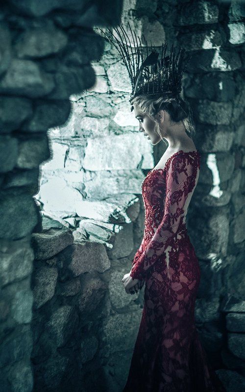 crown, girl, photo, photograther, red, winter, art Мадина фото превью