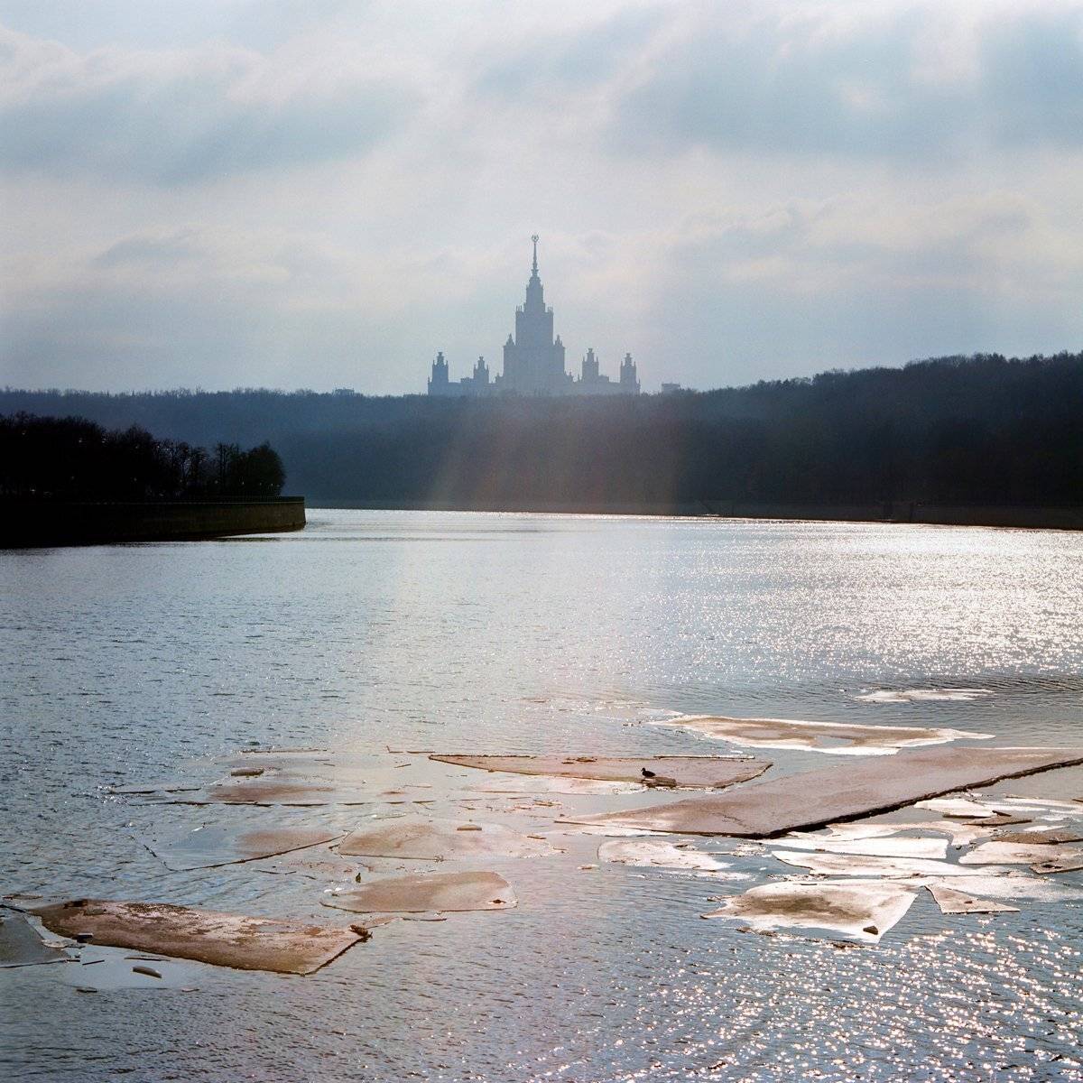 Городской пейзаж., Мгу., Москва-река., Утро., Александр Резников