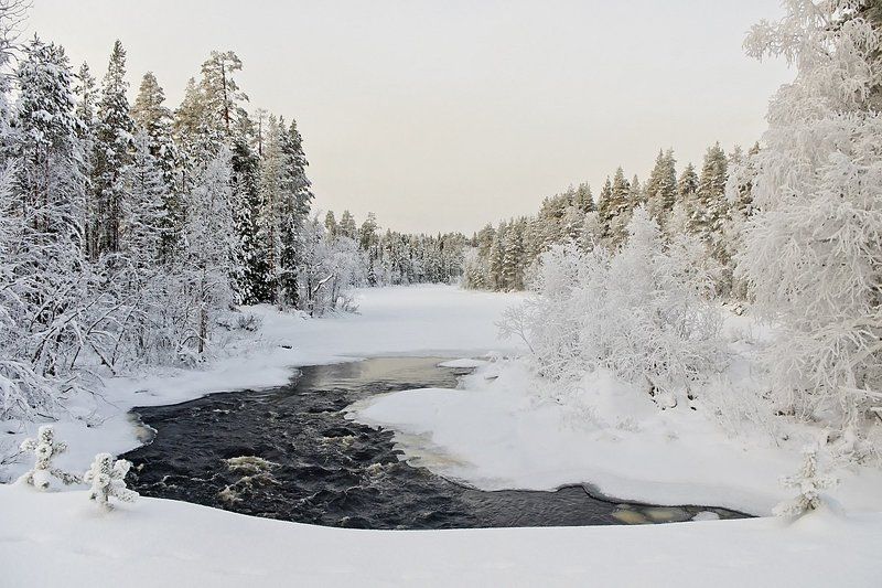 ухта, север, вода, река, снег, зима Дыхание зимы фото превью